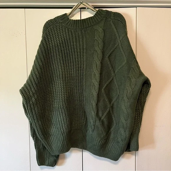 Carly Jean Los Angeles Olive Knit Cardigan - Picture 4 of 4